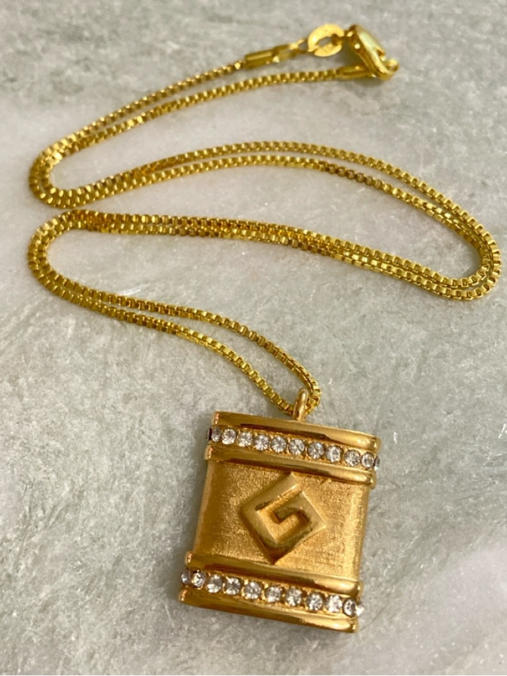 Vintage Givenchy Pendant + Necklace